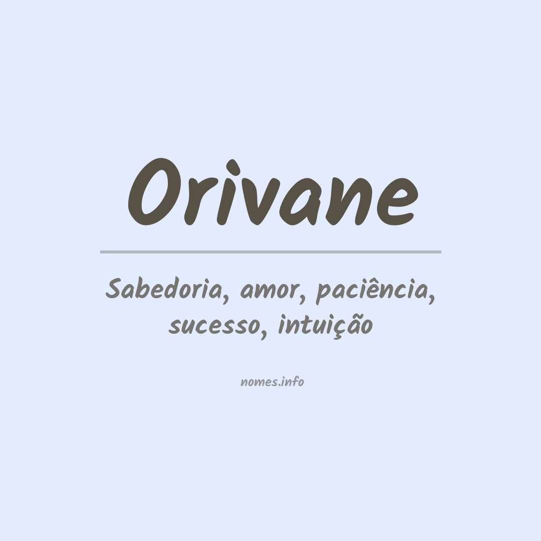 Significado do nome Orivane