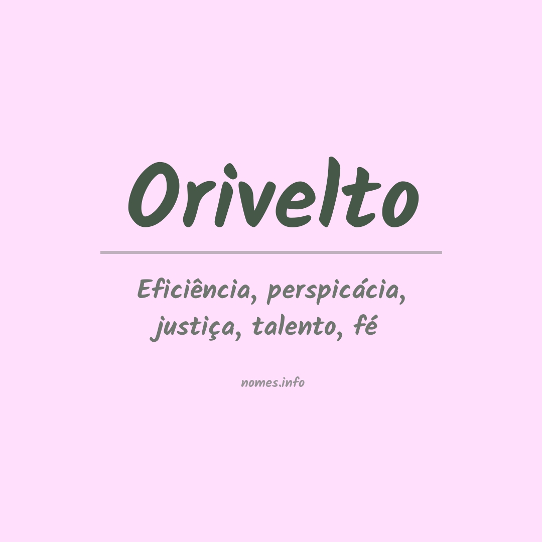 Significado do nome Orivelto