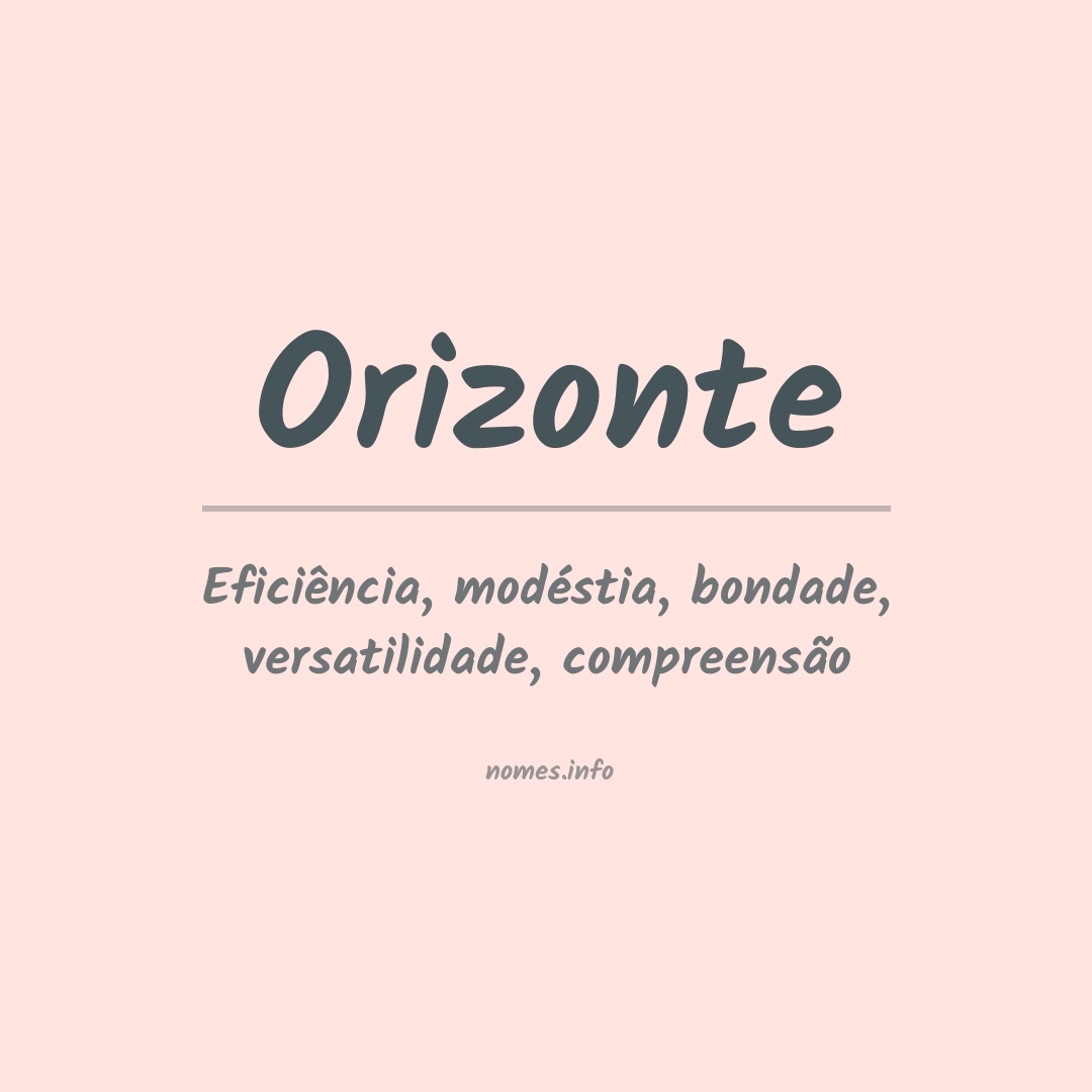 Significado do nome Orizonte