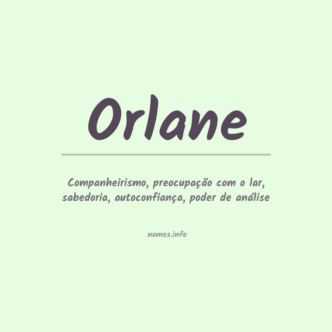 Significado do nome Orlane