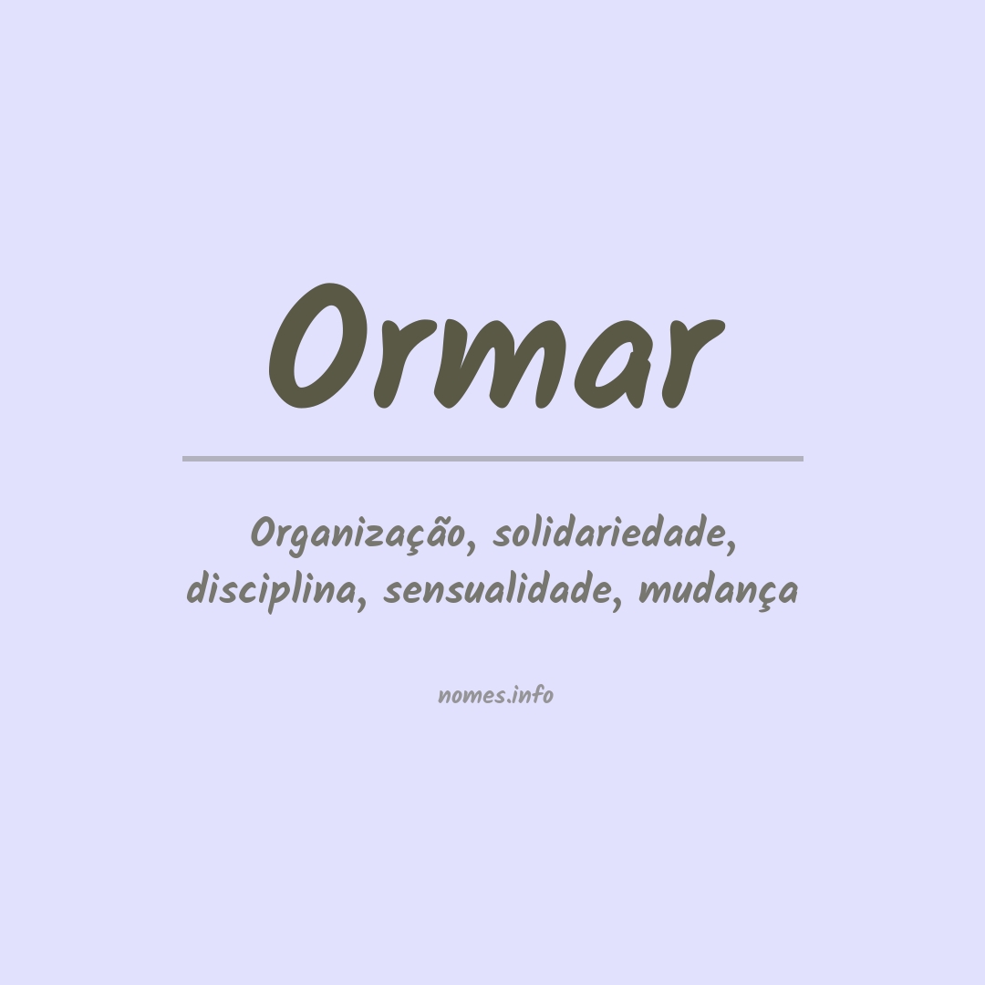 Significado do nome Ormar