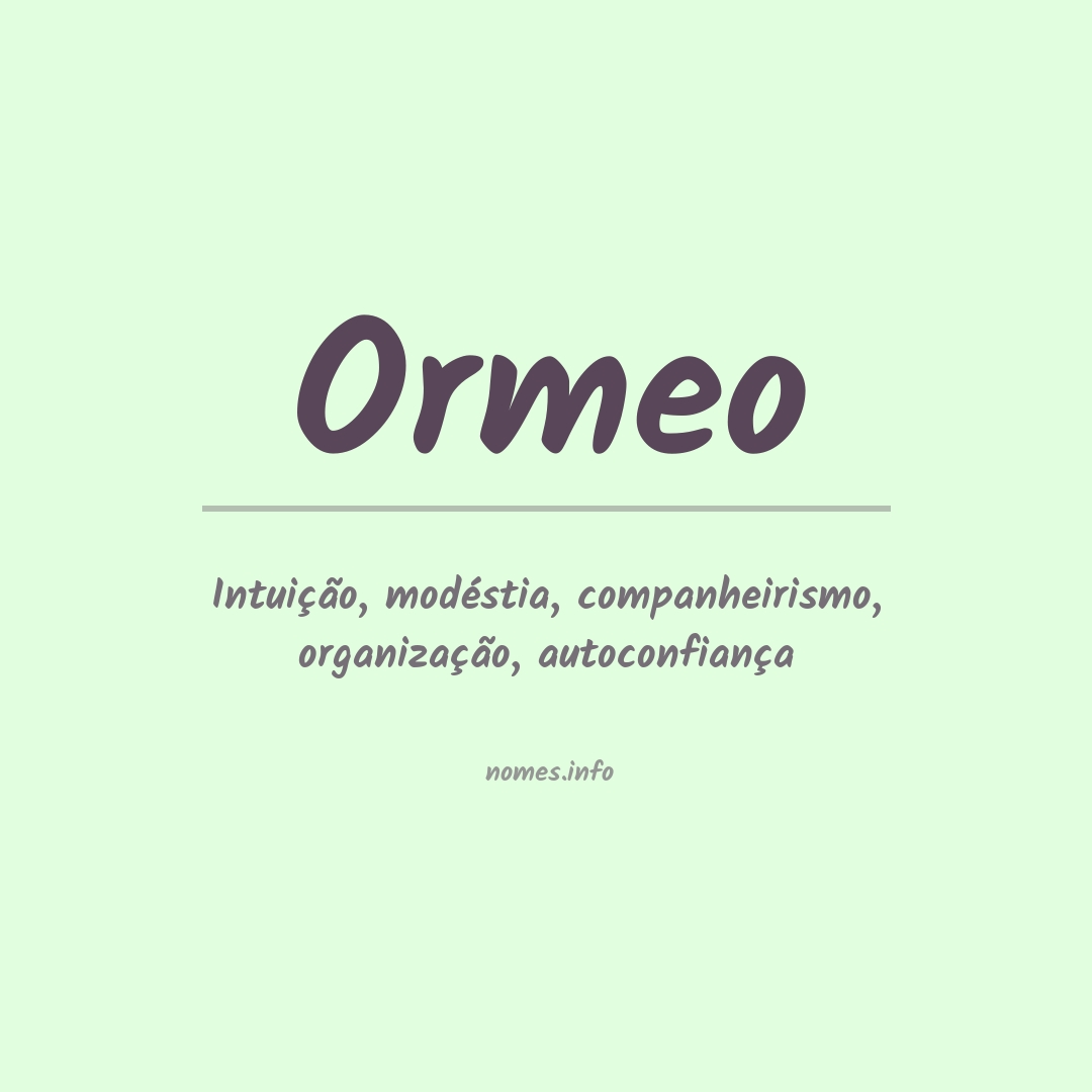 Significado do nome Ormeo