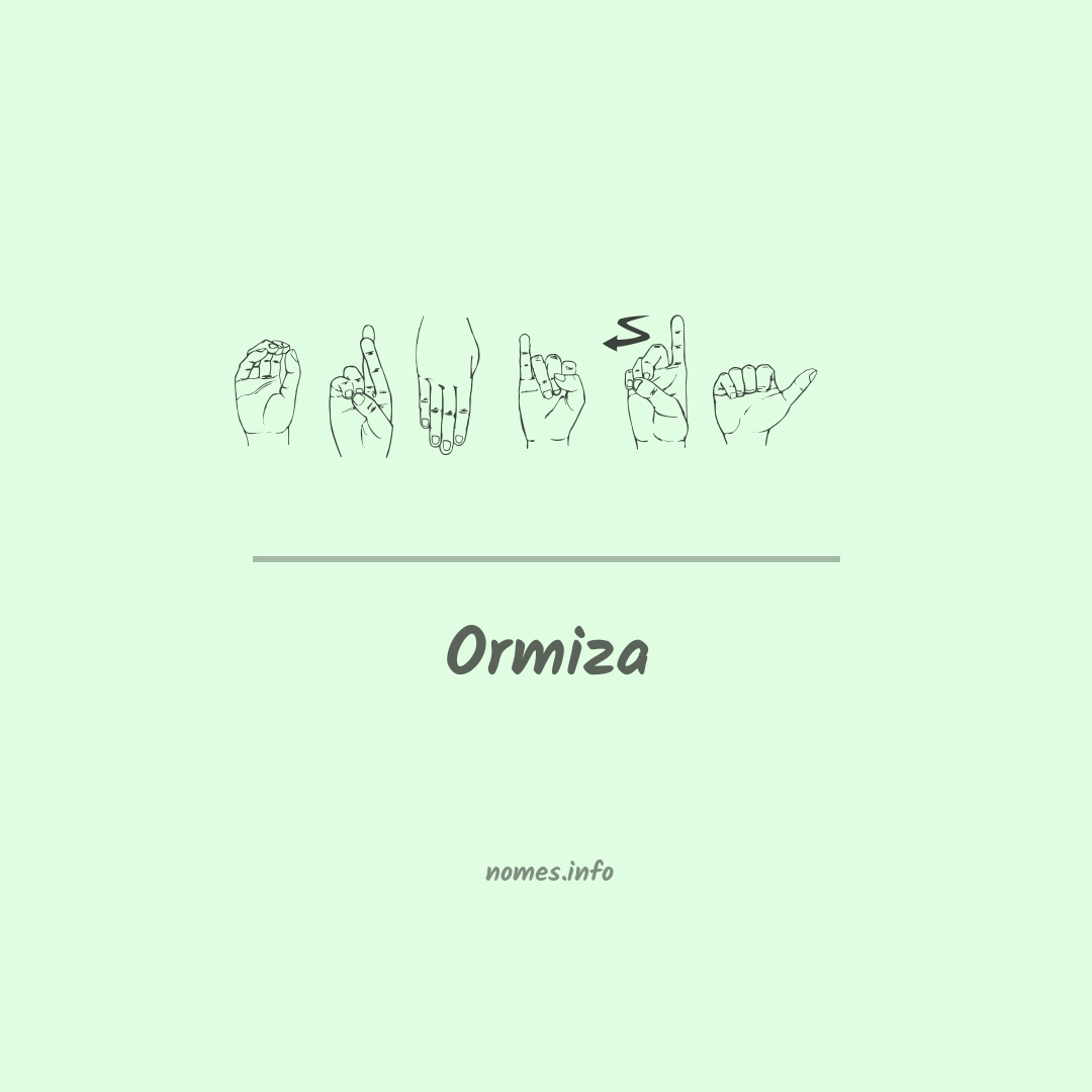 Ormiza em Libras