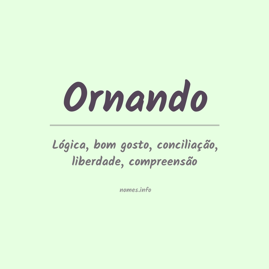 Significado do nome Ornando