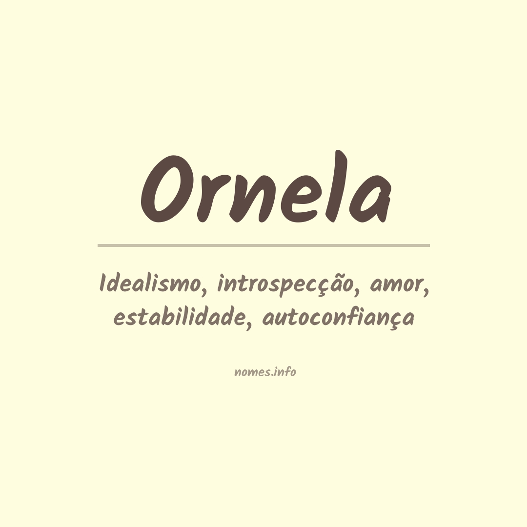 Significado do nome Ornela