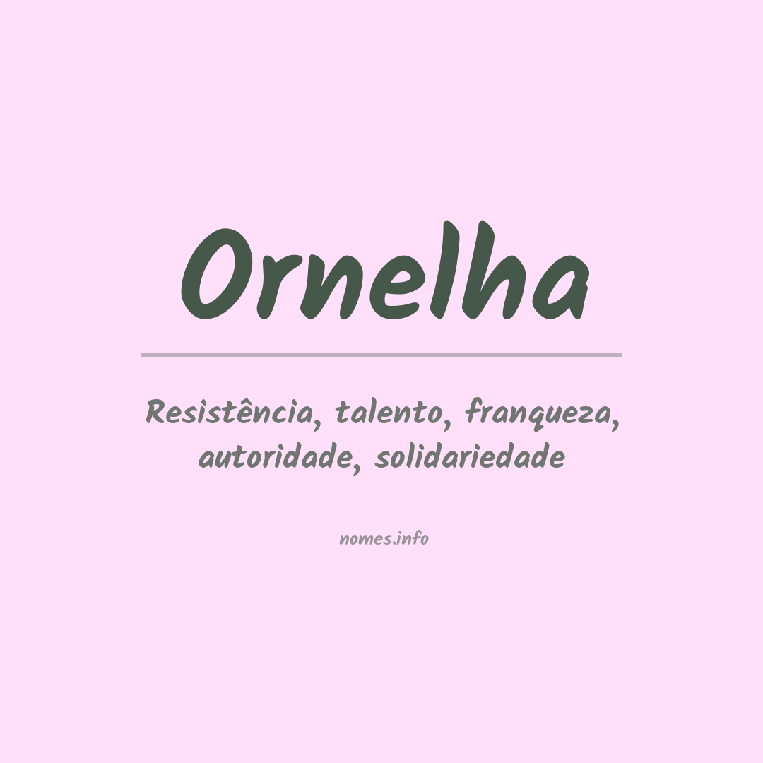 Significado do nome Ornelha