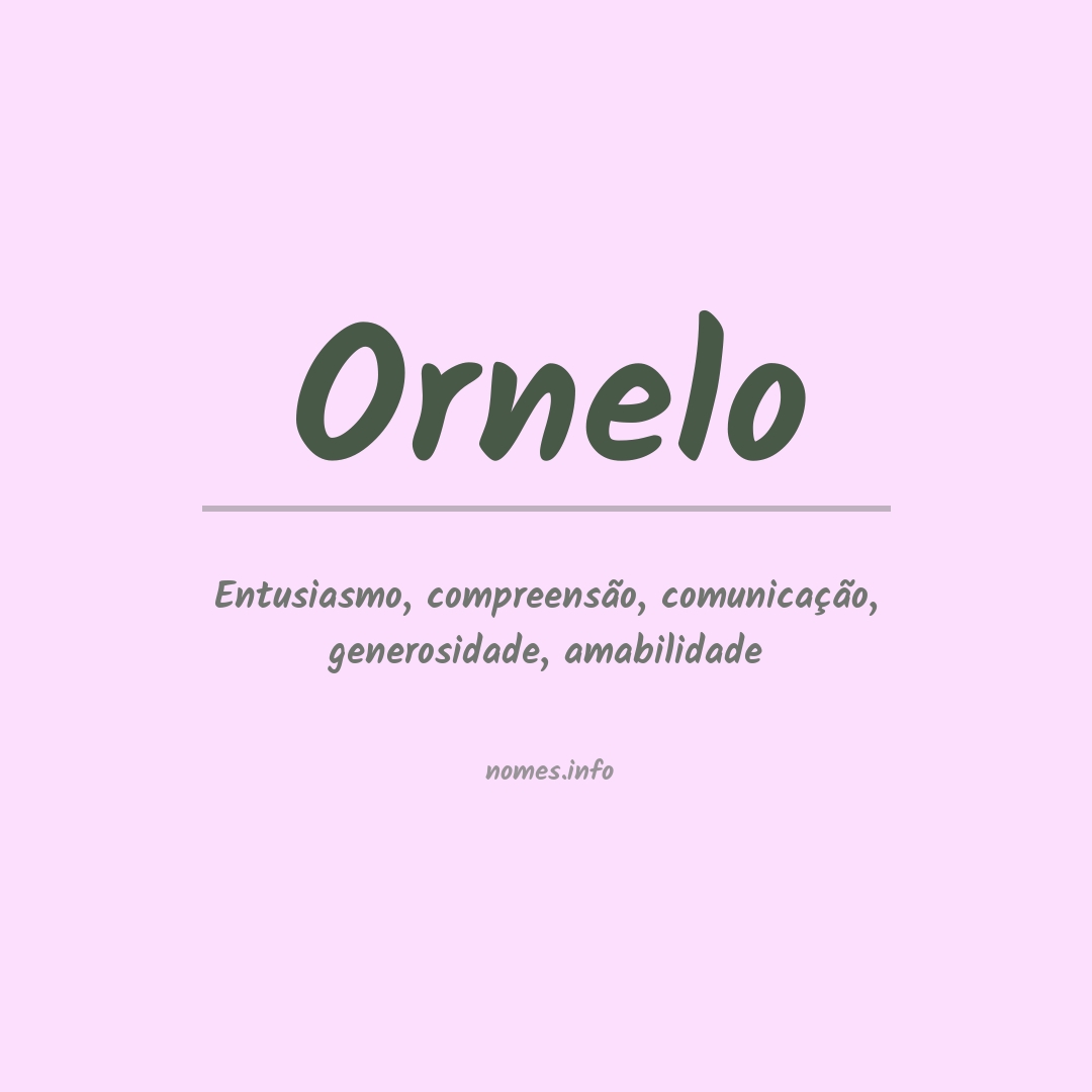 Significado do nome Ornelo