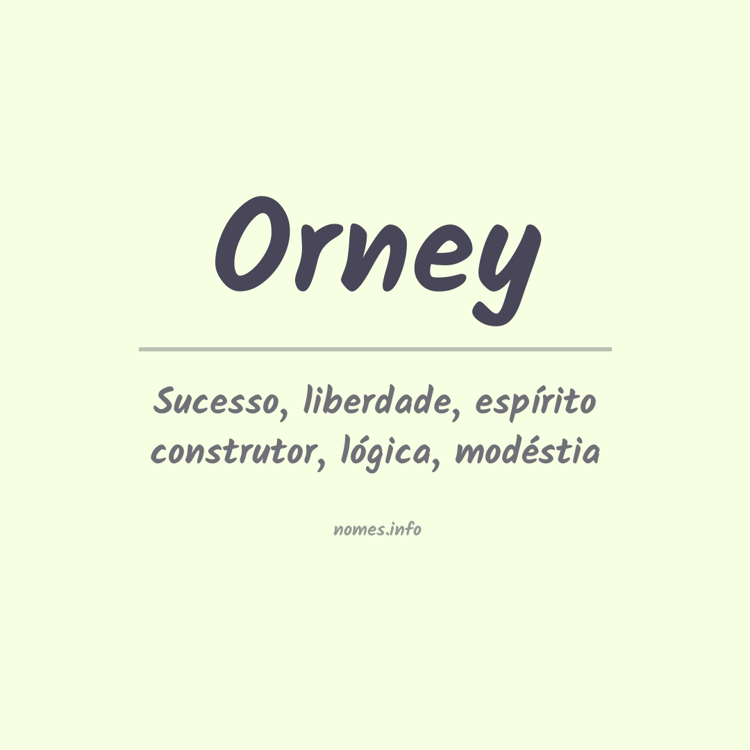 Significado do nome Orney