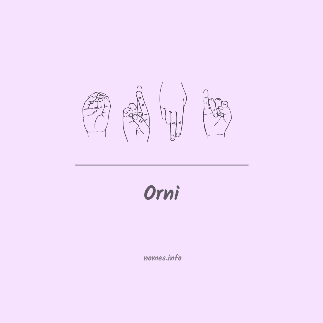 Orni em Libras