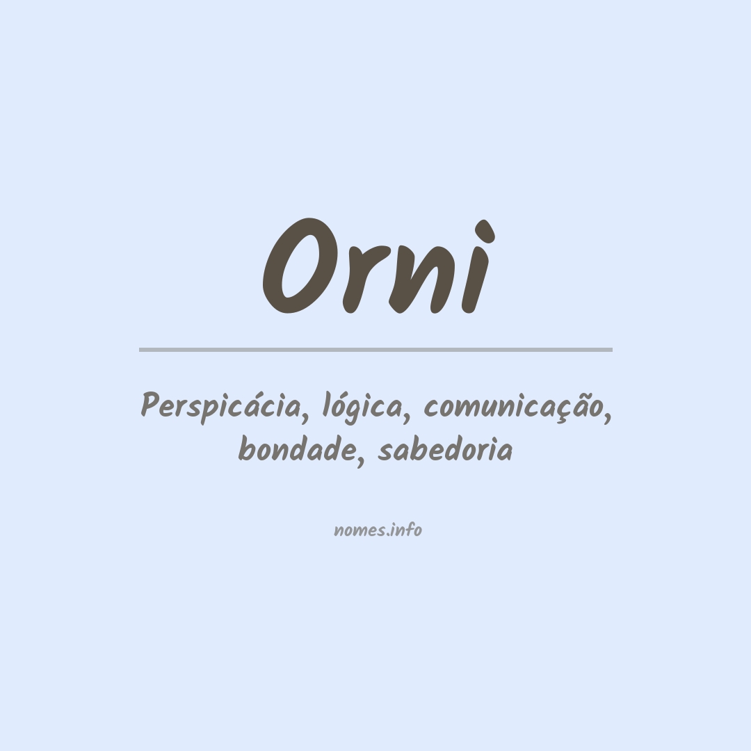 Significado do nome Orni