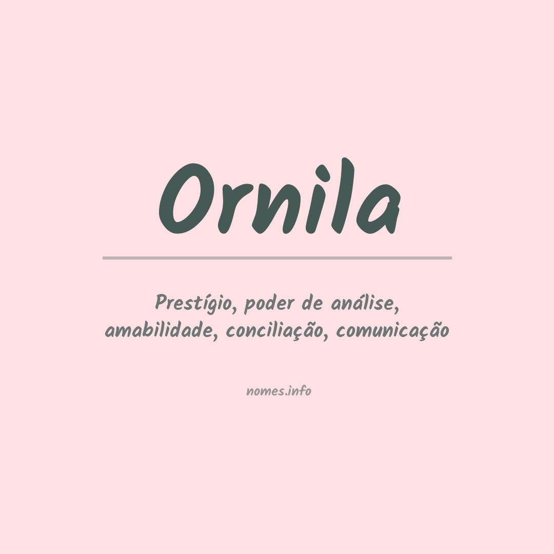 Significado do nome Ornila