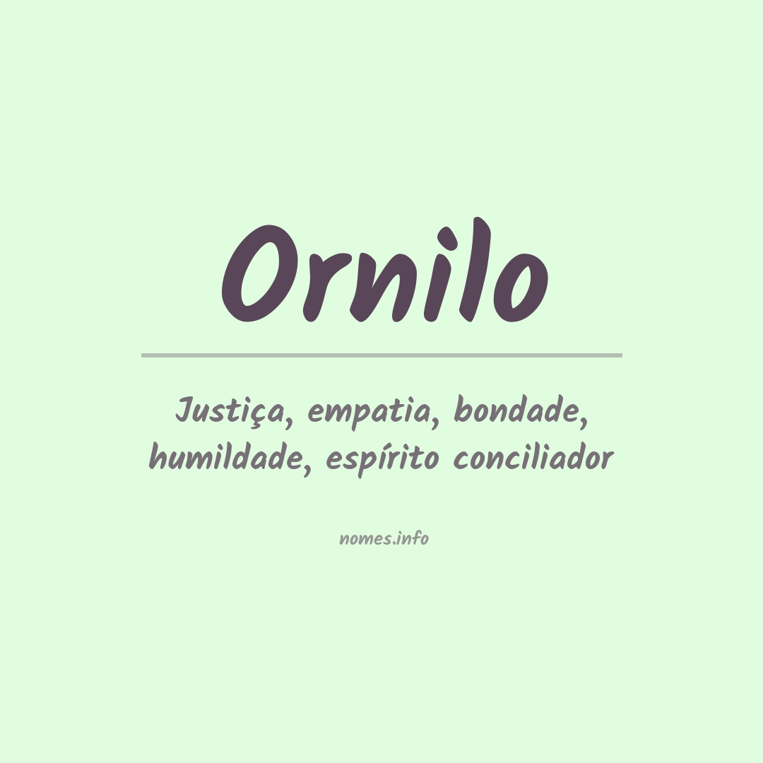 Significado do nome Ornilo