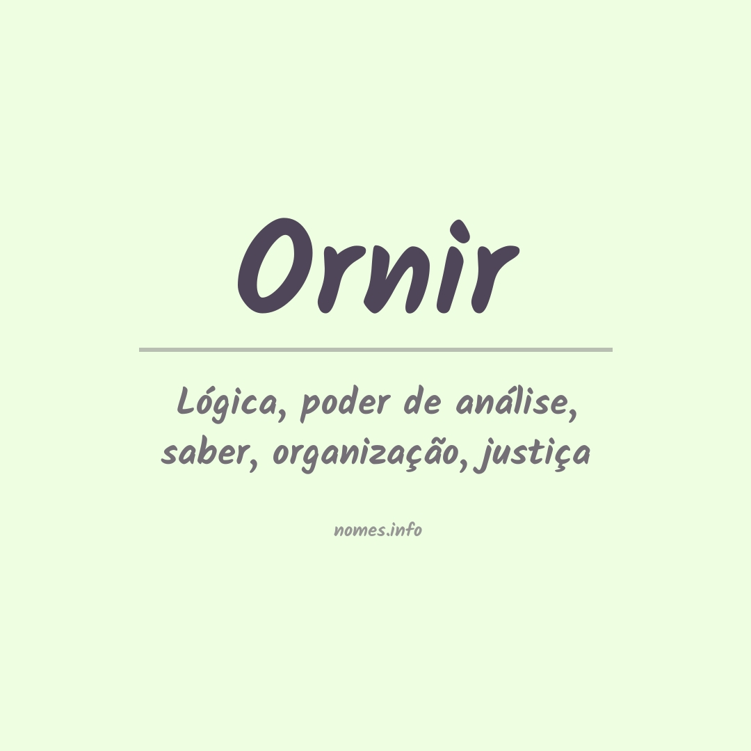 Significado do nome Ornir