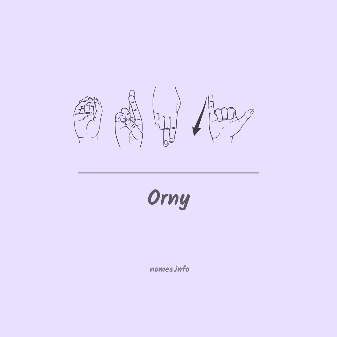 Orny em Libras