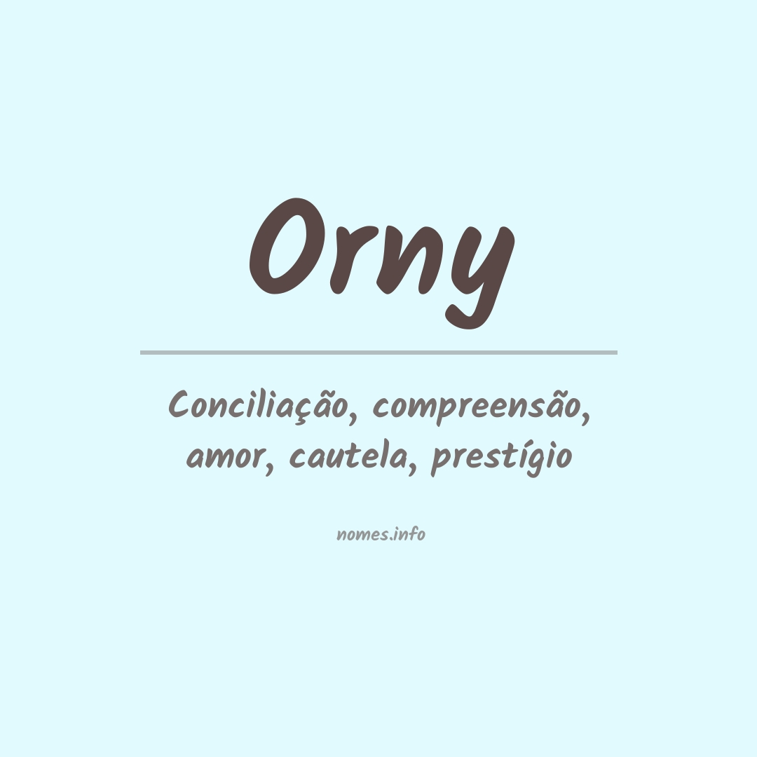 Significado do nome Orny