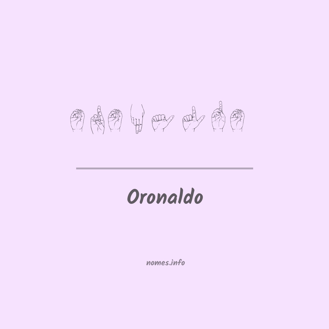 Oronaldo em Libras