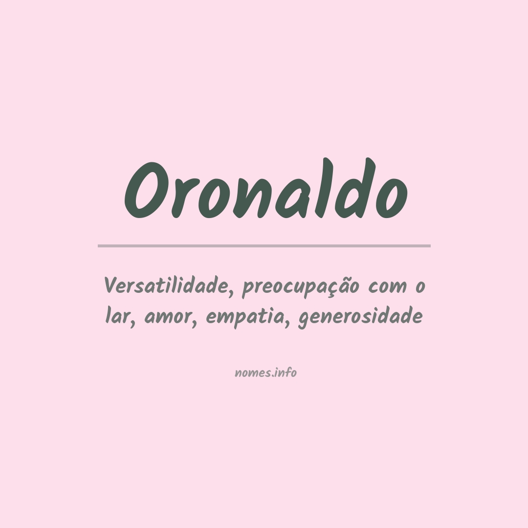 Significado do nome Oronaldo