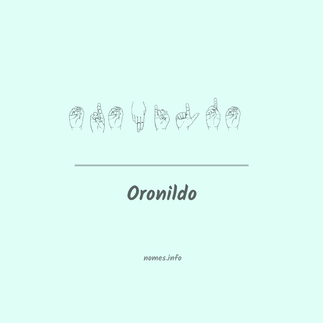 Oronildo em Libras