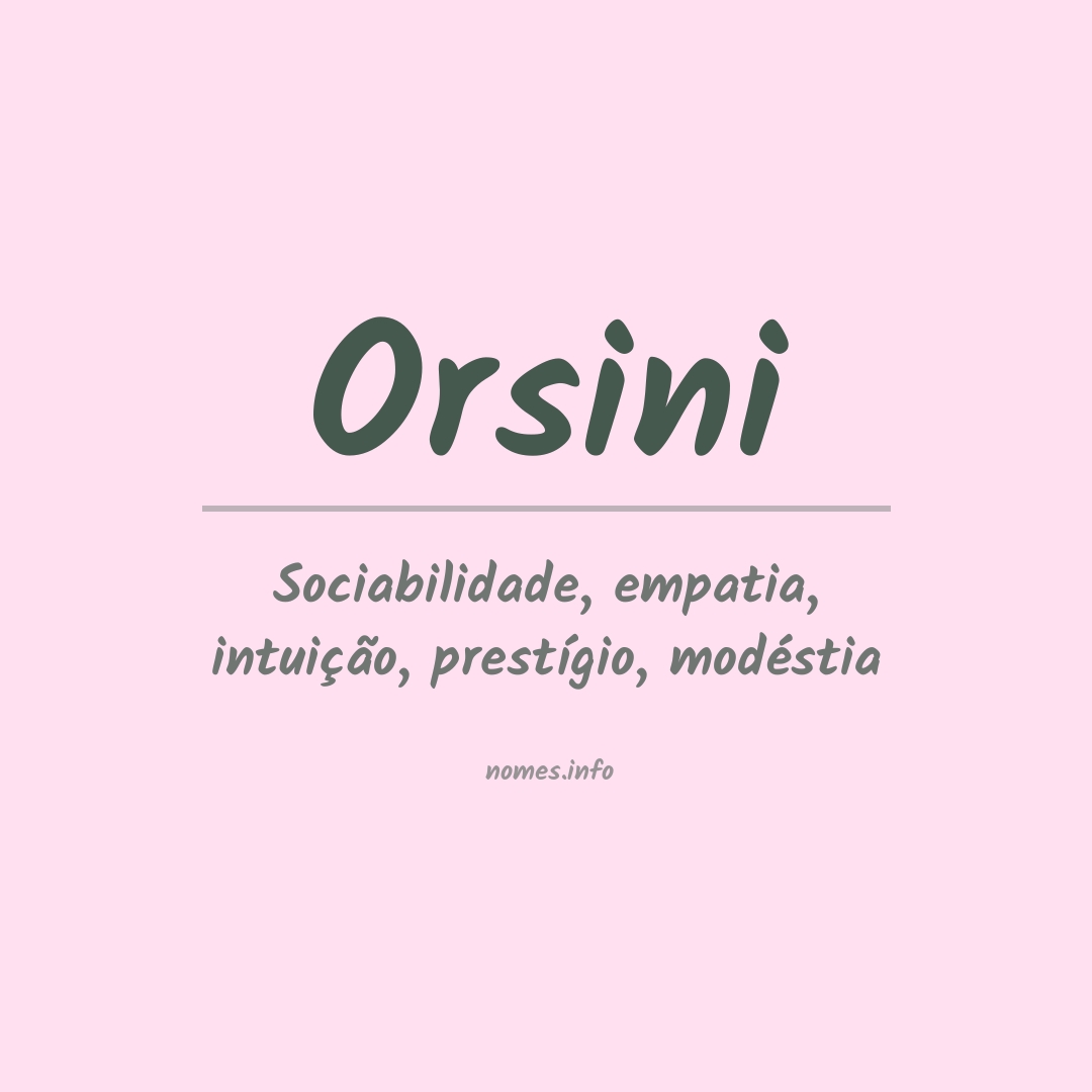 Significado do nome Orsini