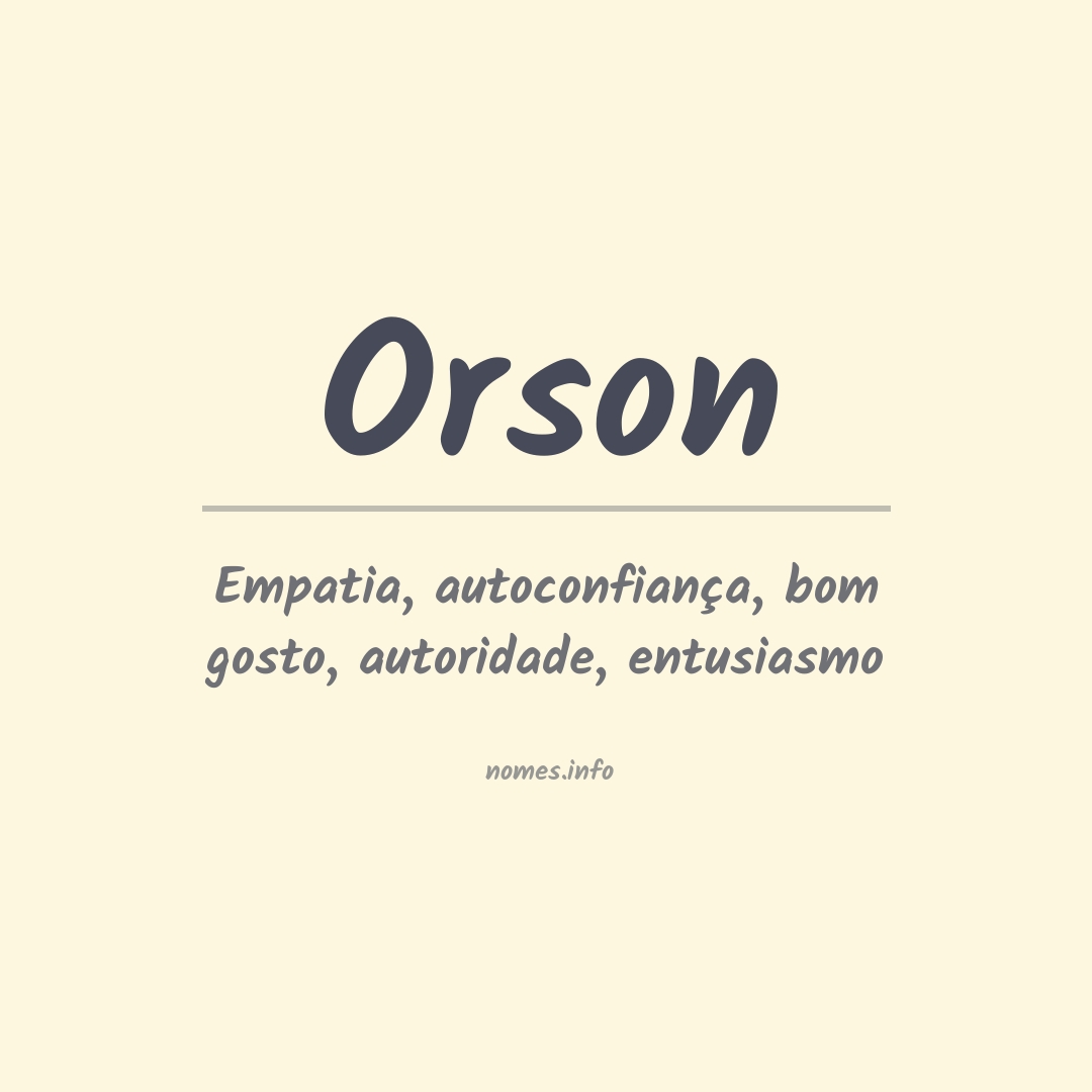 Significado do nome Orson
