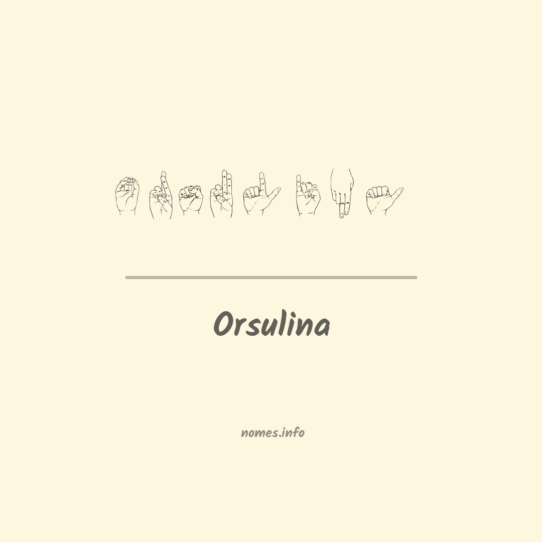 Orsulina em Libras