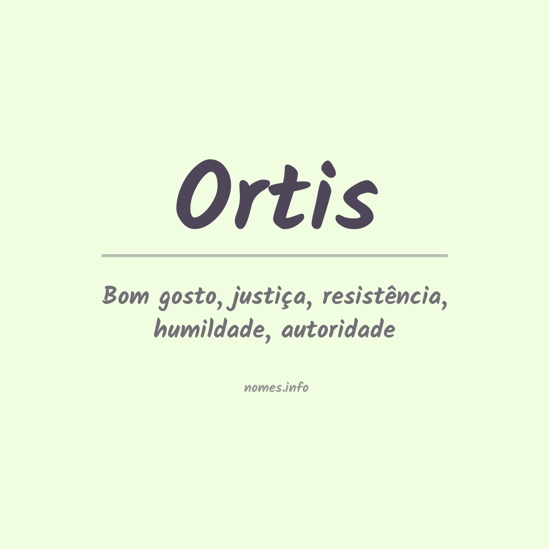 Significado do nome Ortis