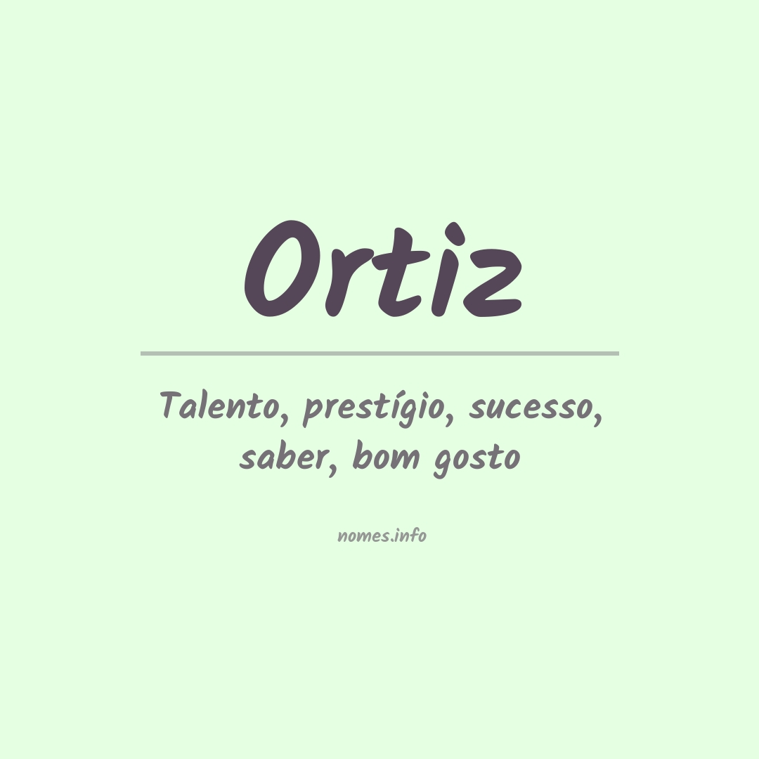 Significado do nome Ortiz