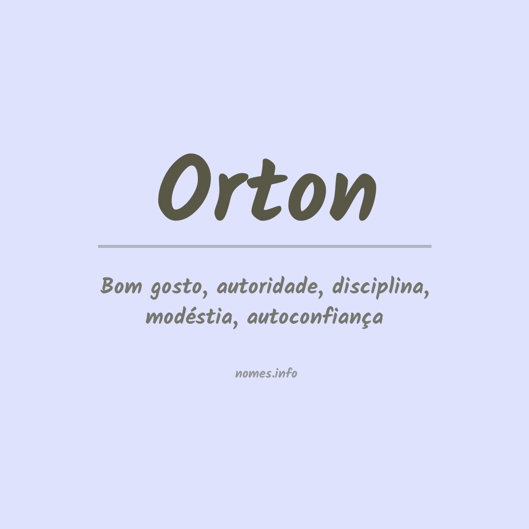 Significado do nome Orton