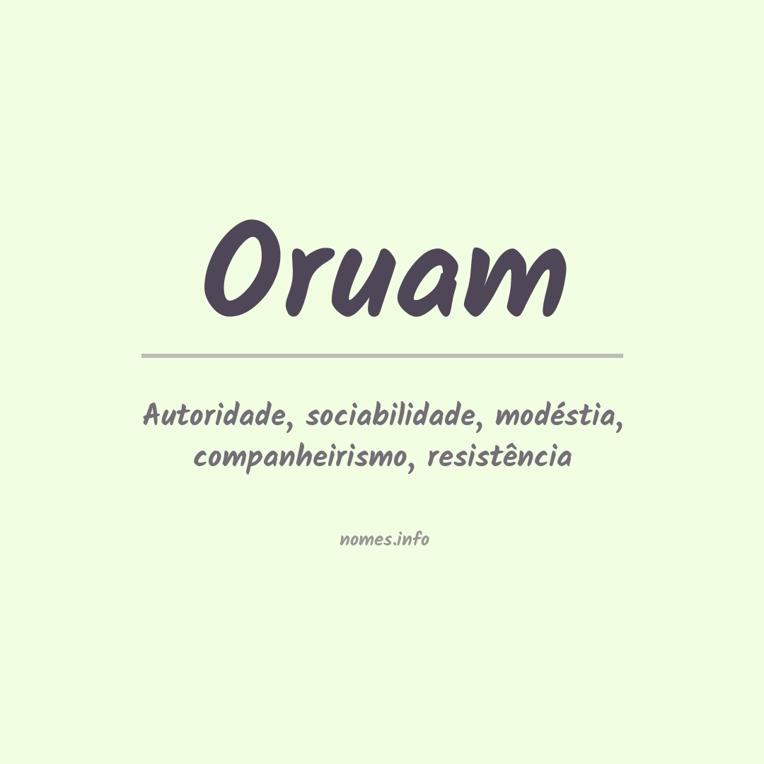 Significado do nome Oruam