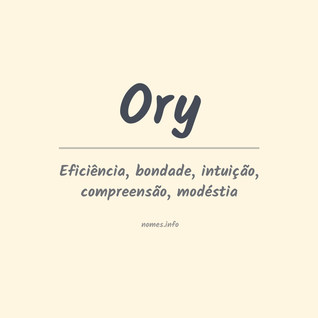 Significado do nome Ory