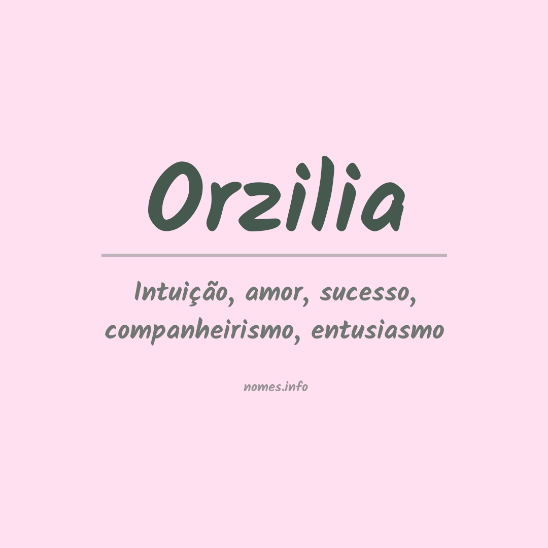 Significado do nome Orzilia