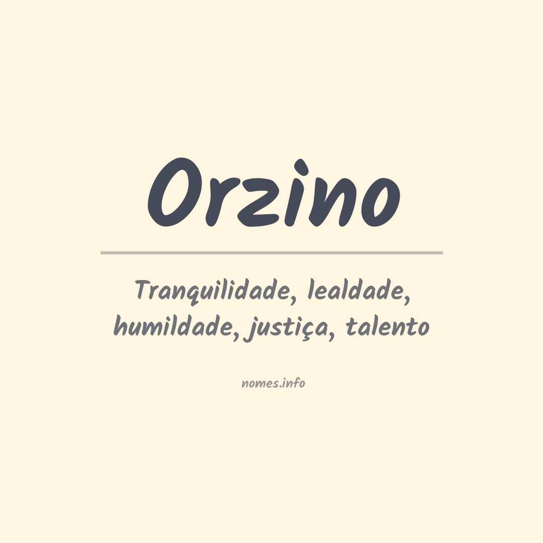 Significado do nome Orzino