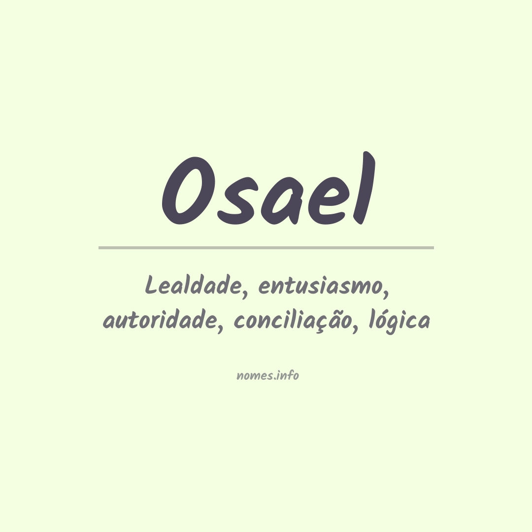 Significado do nome Osael