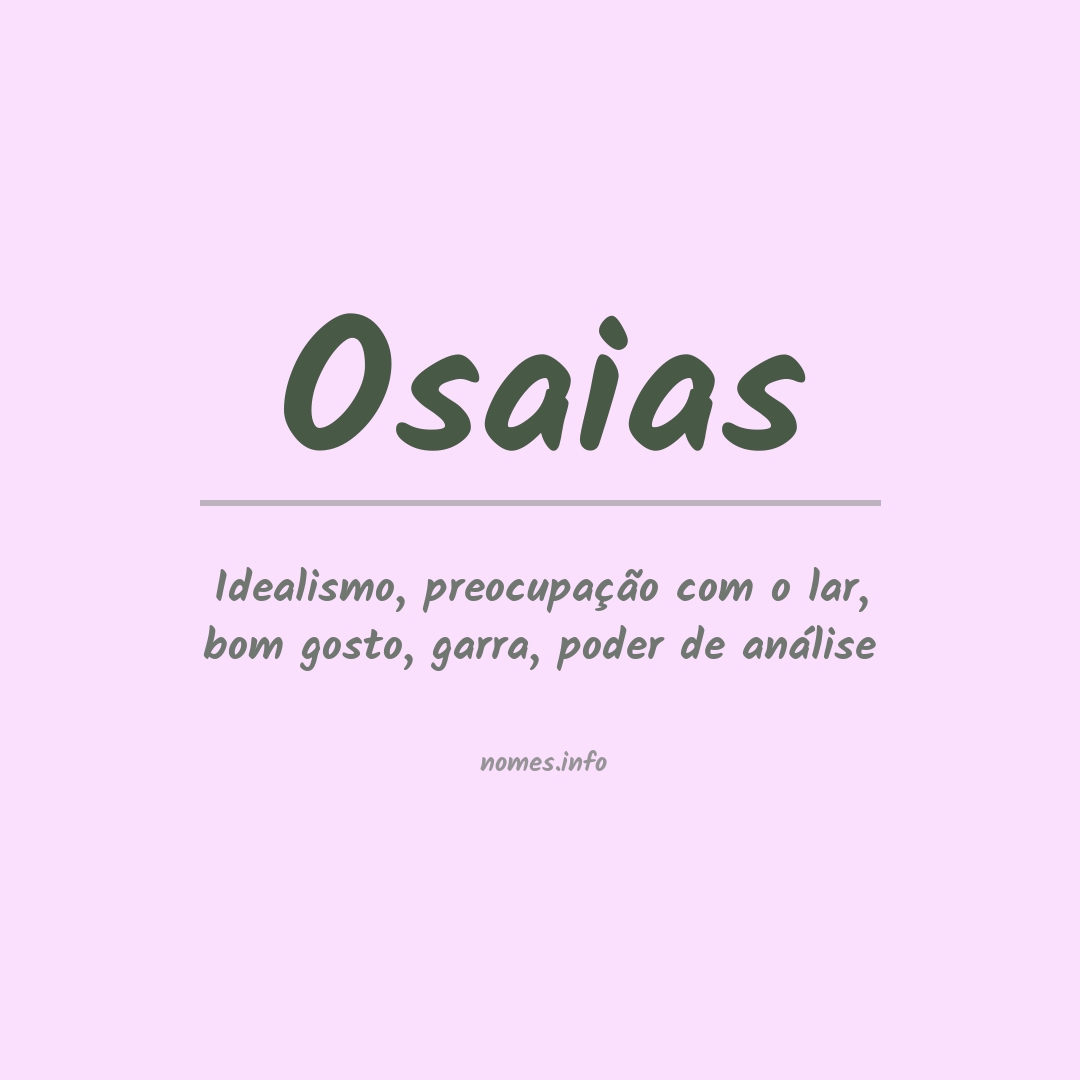 Significado do nome Osaias