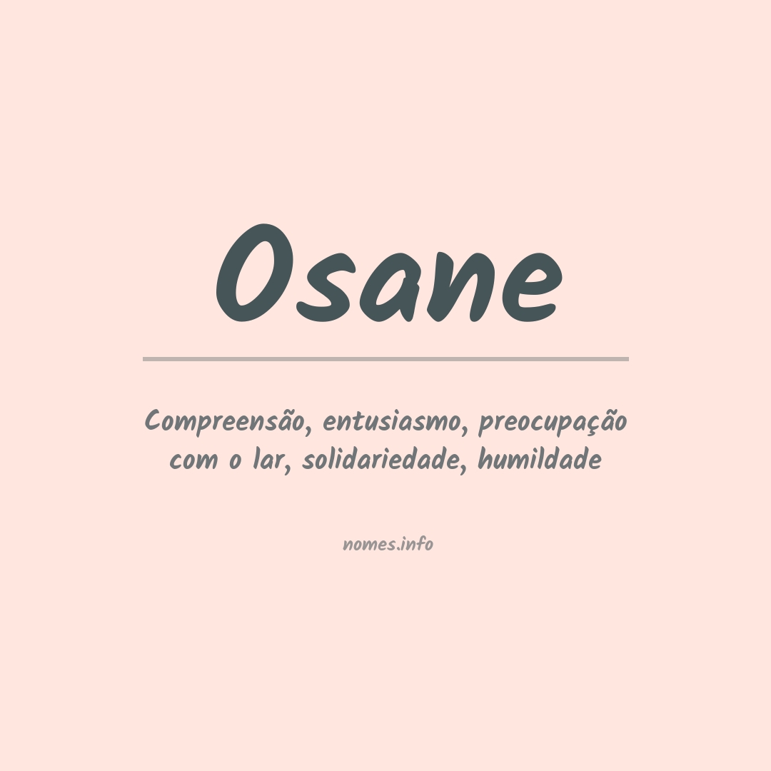 Significado do nome Osane