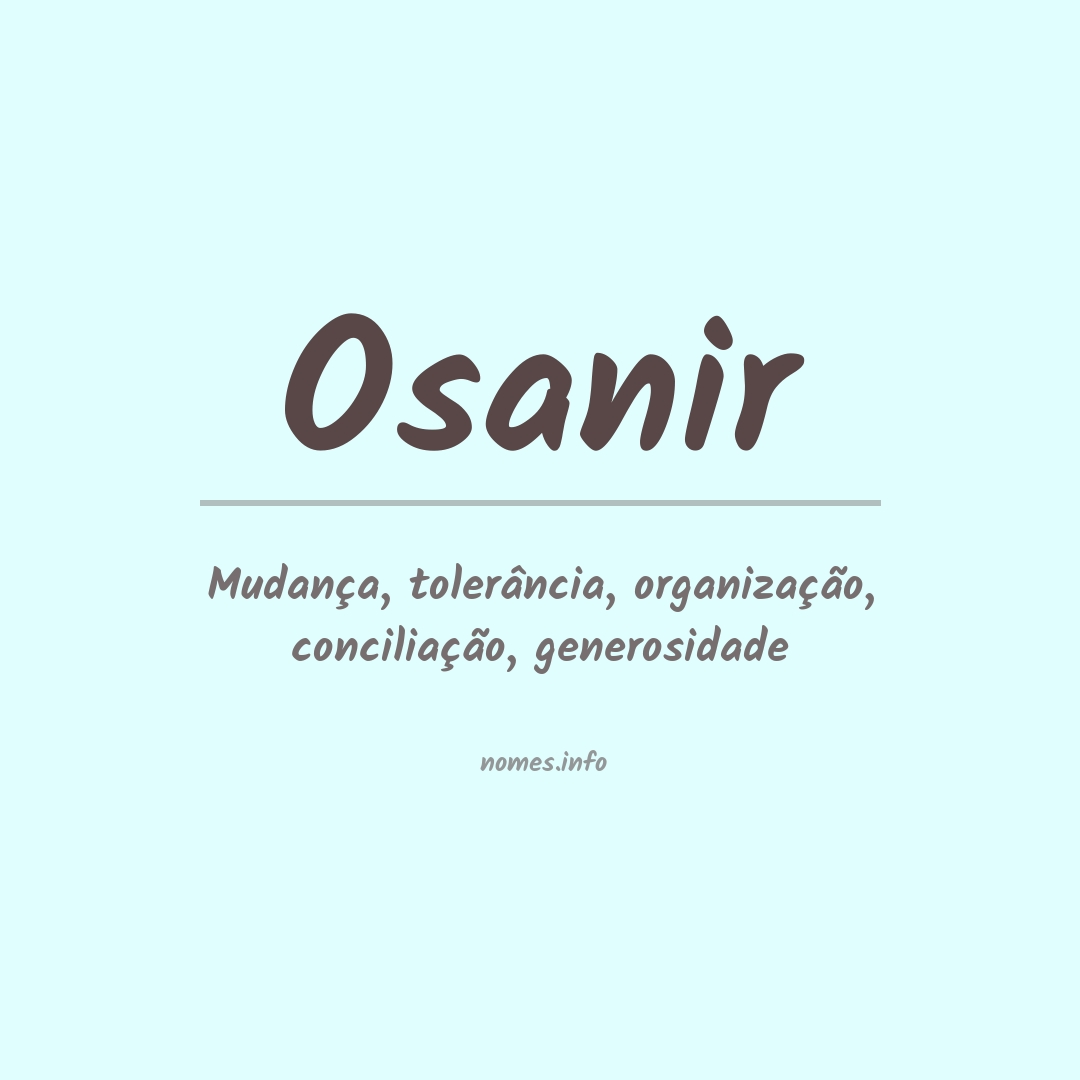 Significado do nome Osanir