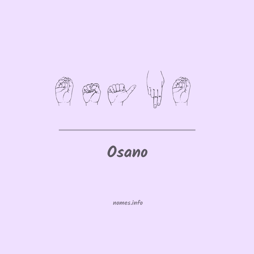 Osano em Libras