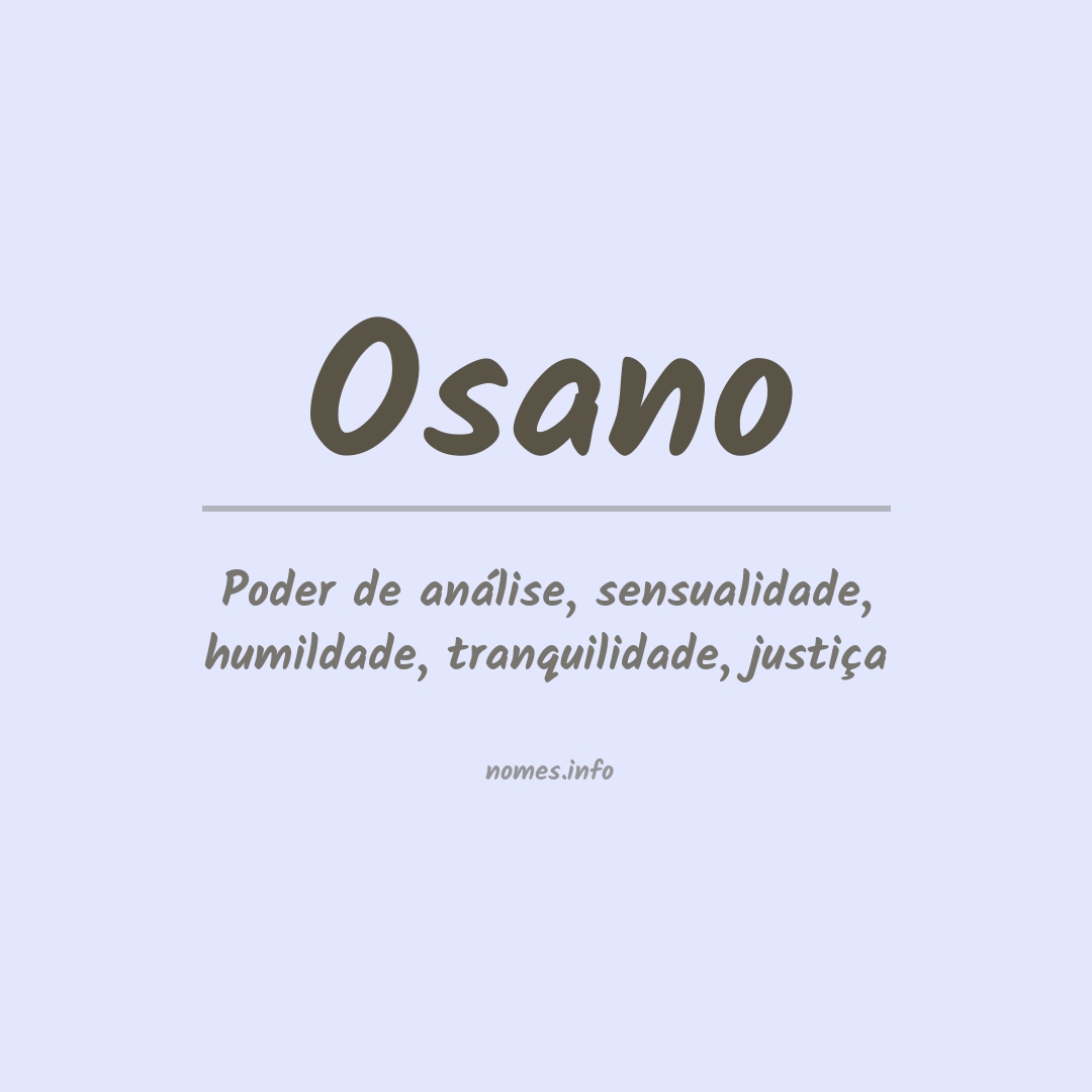 Significado do nome Osano