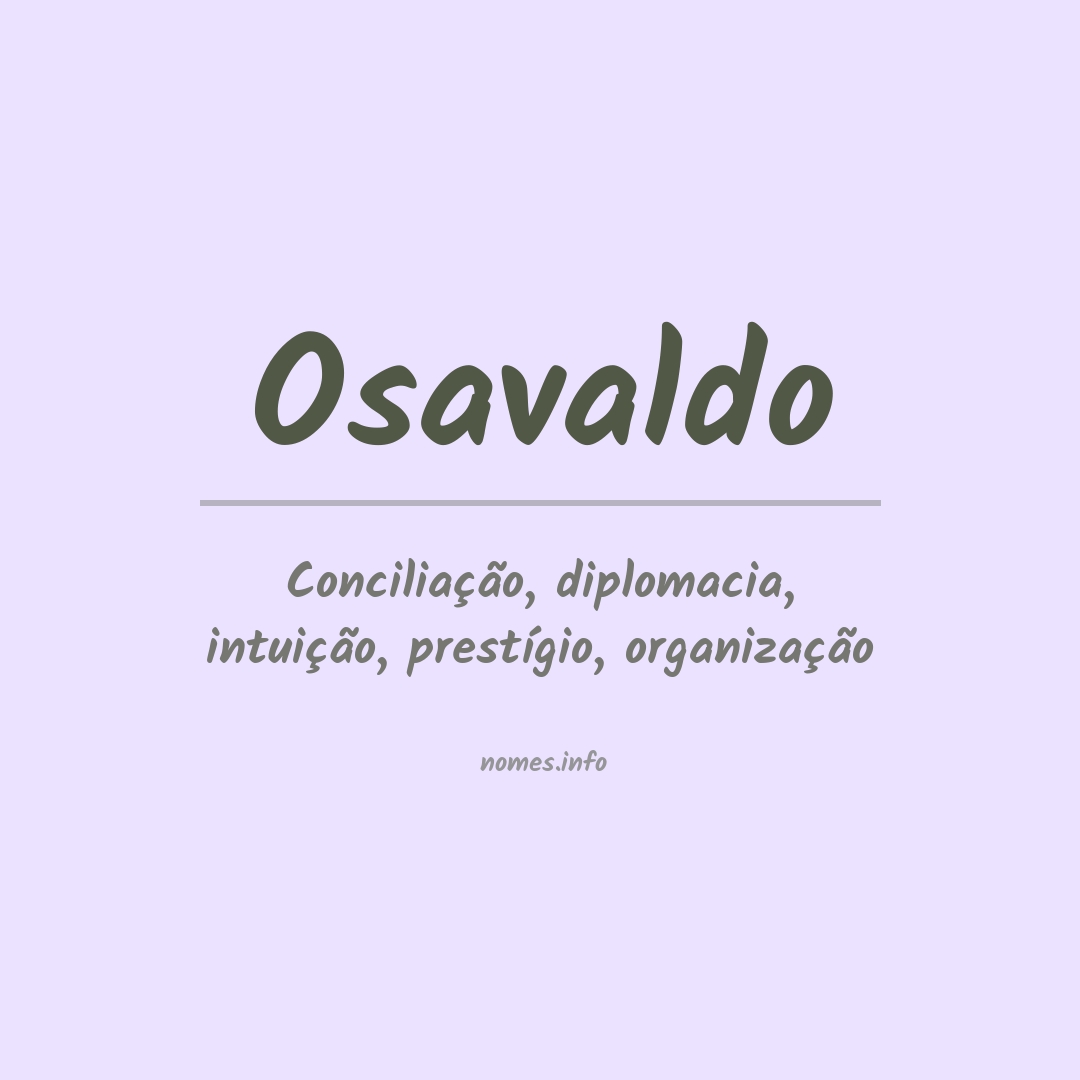 Significado do nome Osavaldo