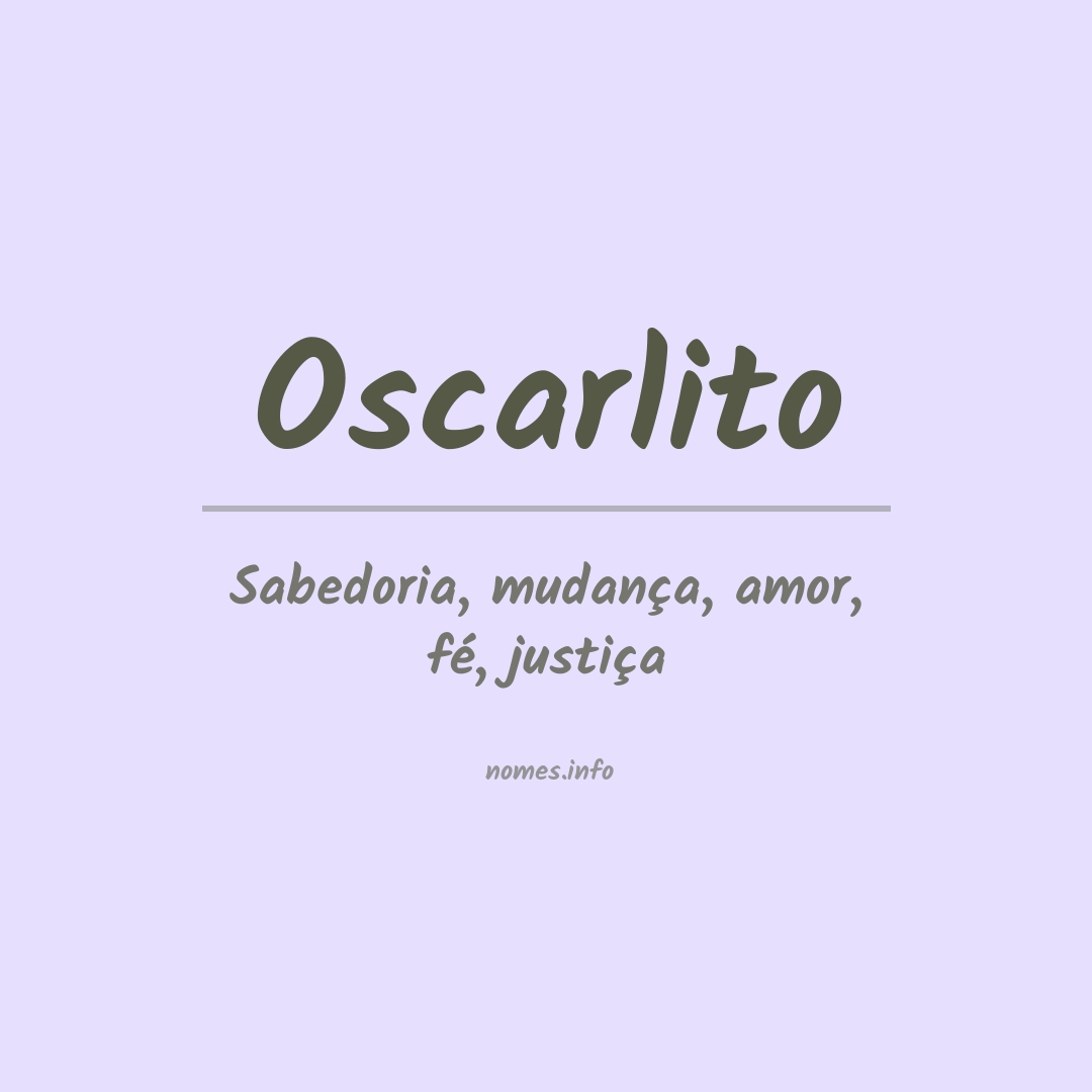 Significado do nome Oscarlito