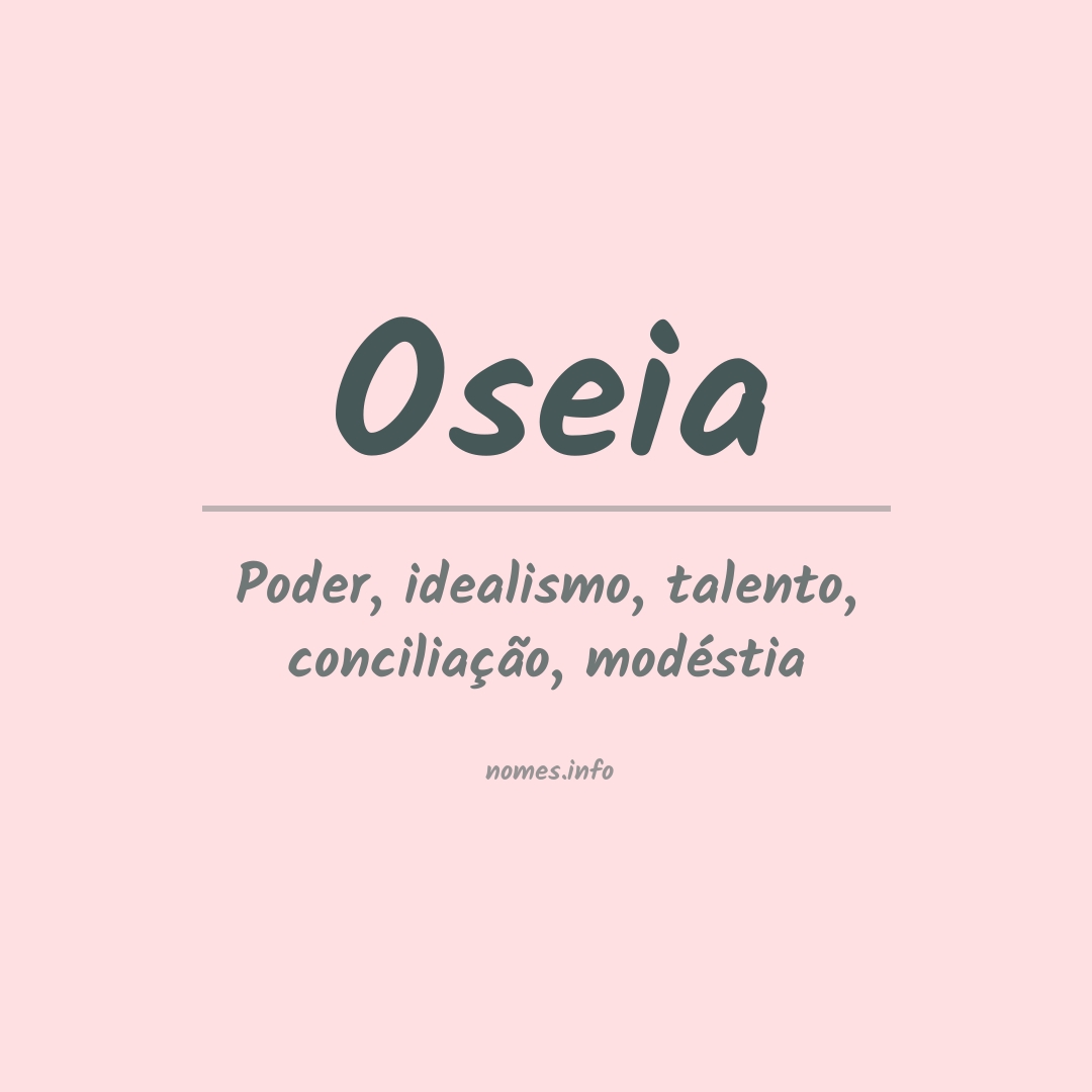 Significado do nome Oseia