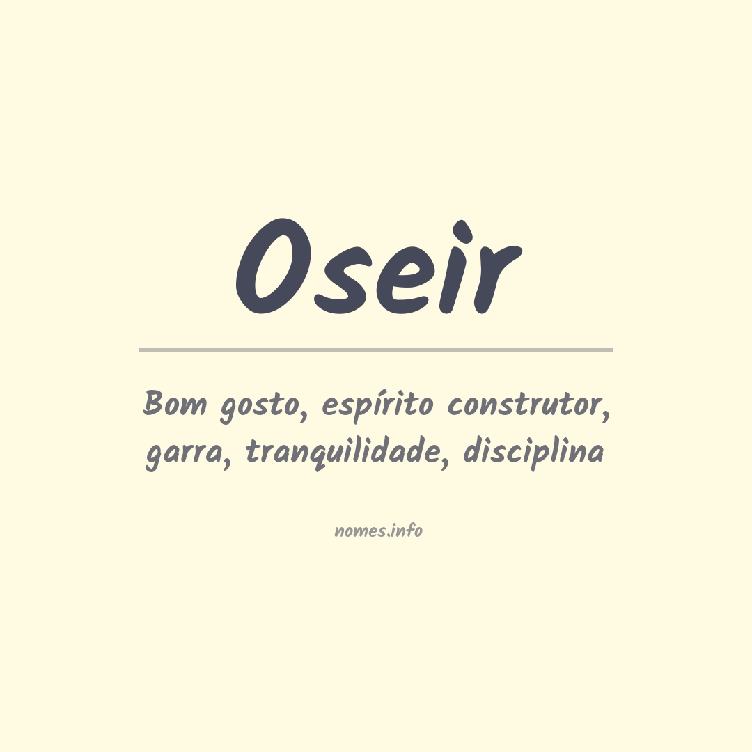 Significado do nome Oseir