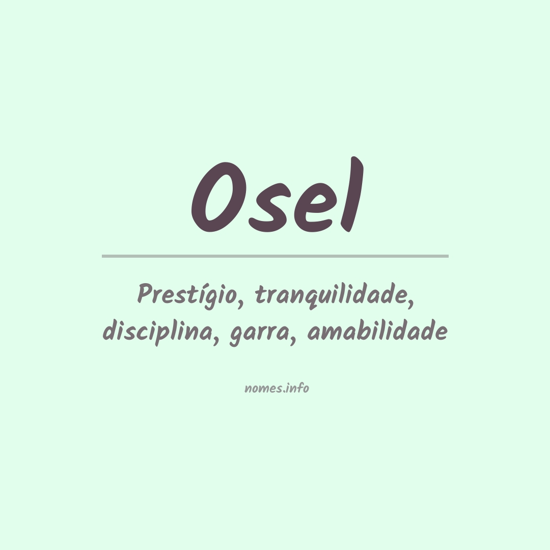 Significado do nome Osel