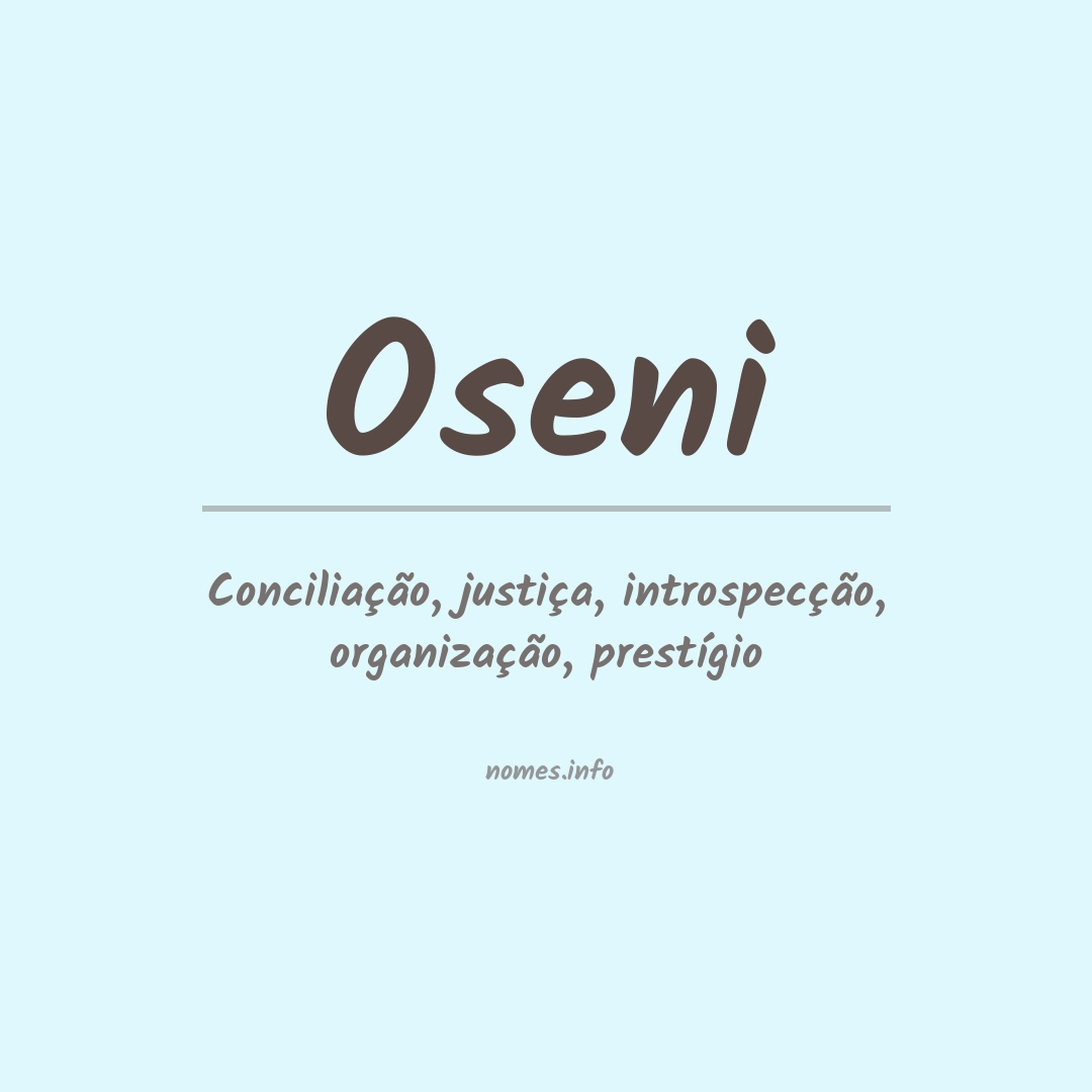 Significado do nome Oseni
