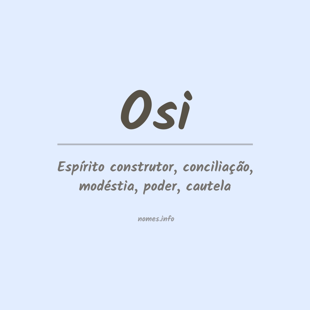 Significado do nome Osi