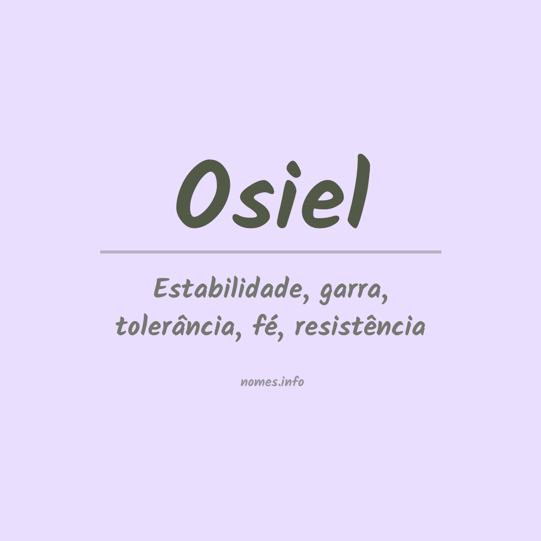 Significado do nome Osiel