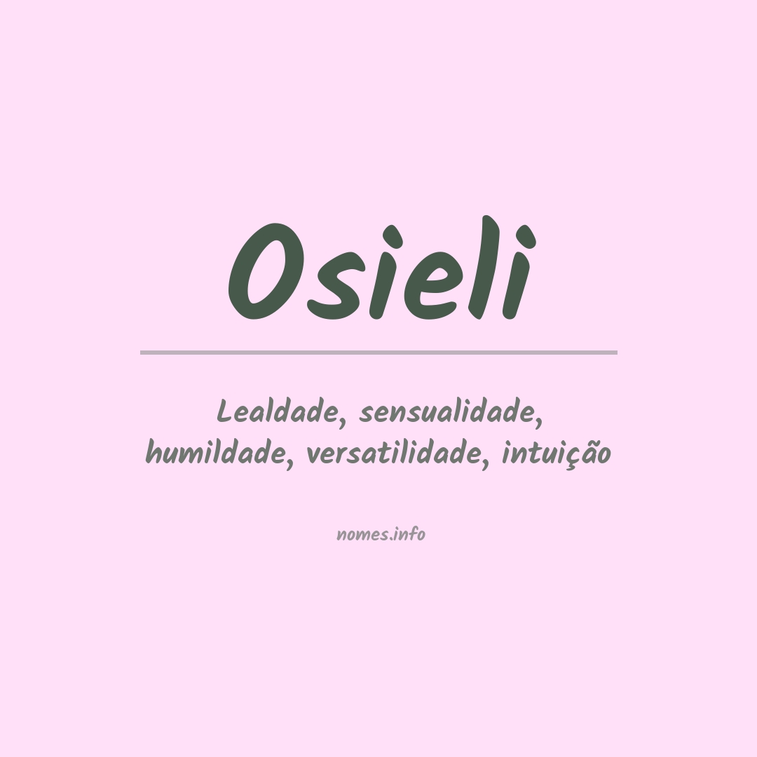 Significado do nome Osieli