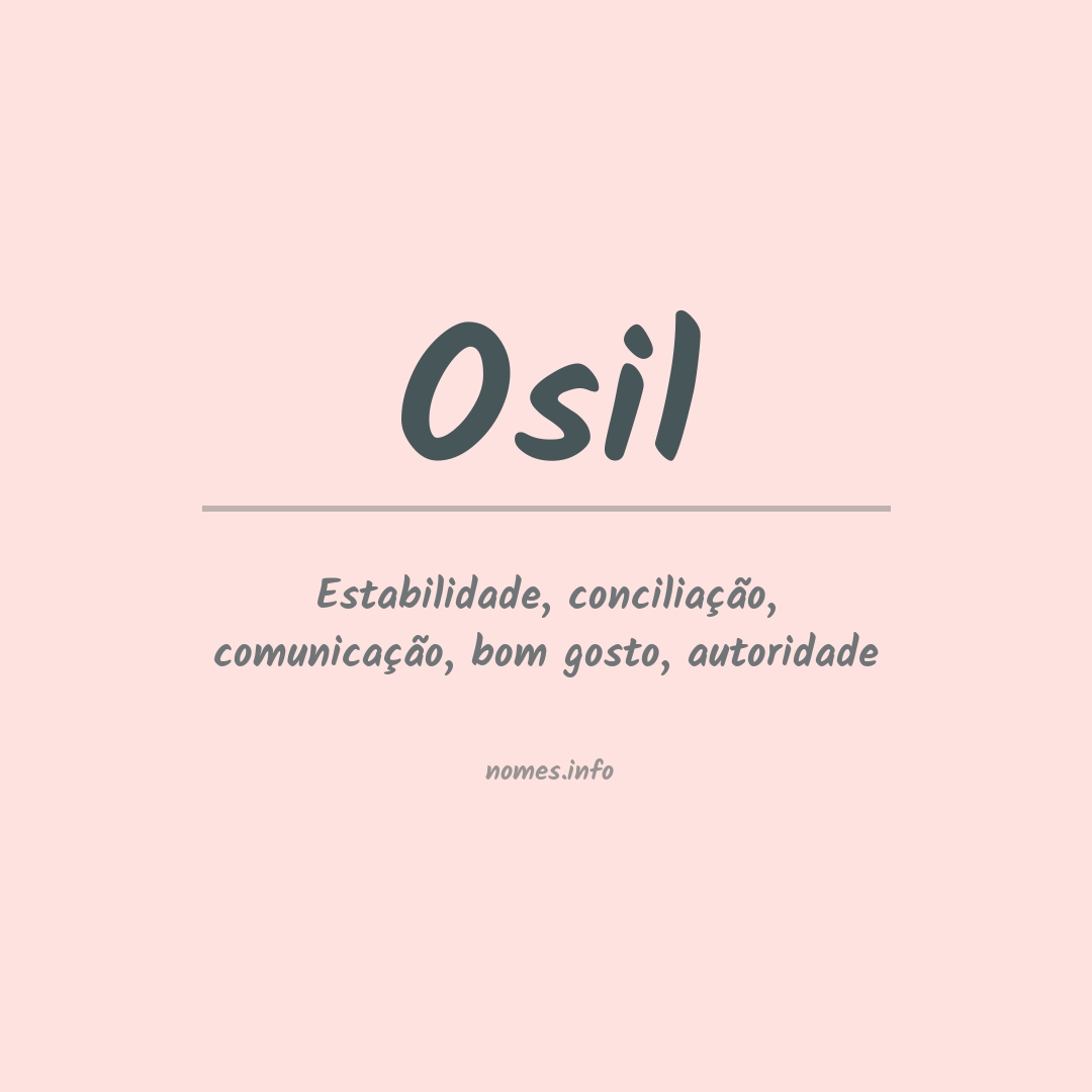 Significado do nome Osil