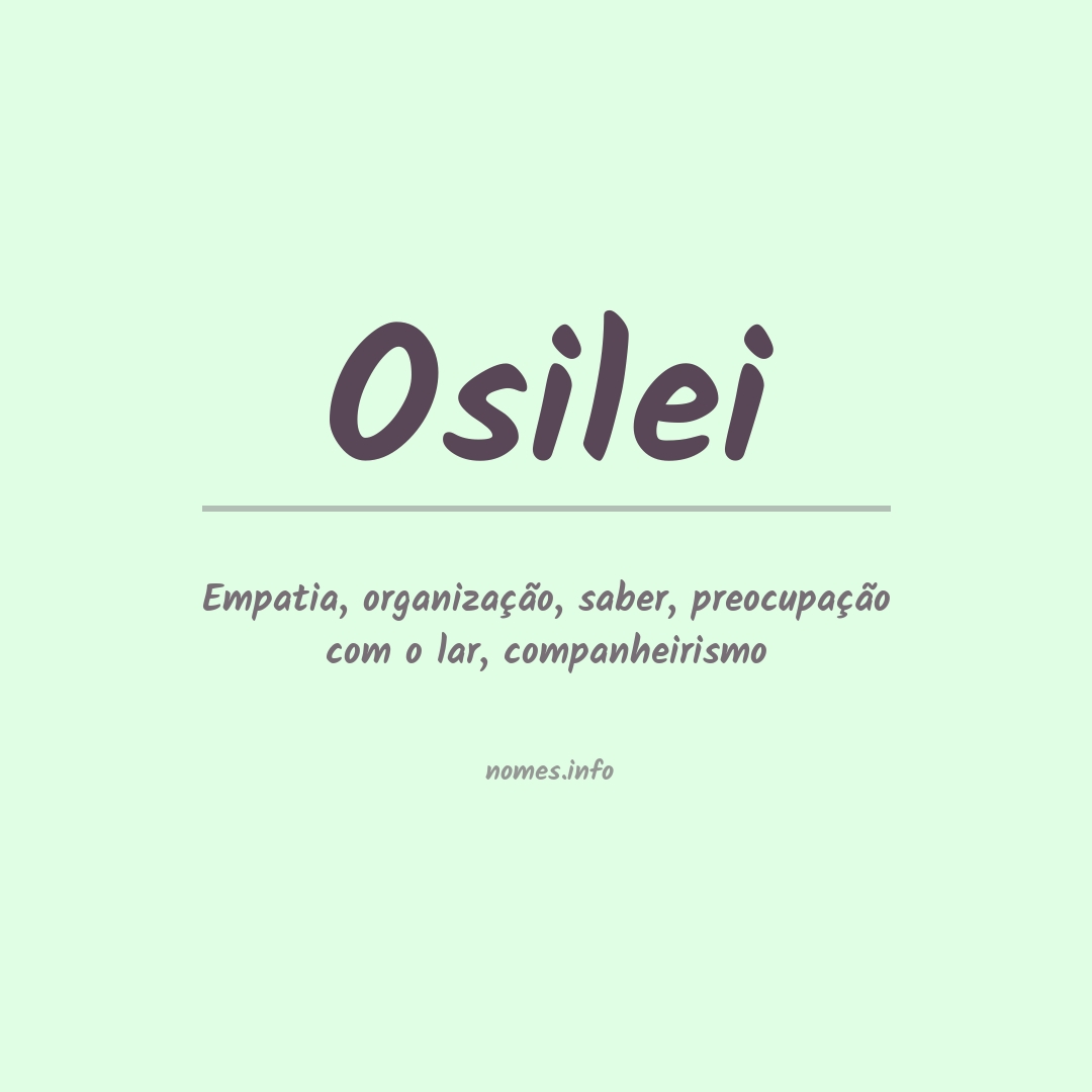 Significado do nome Osilei