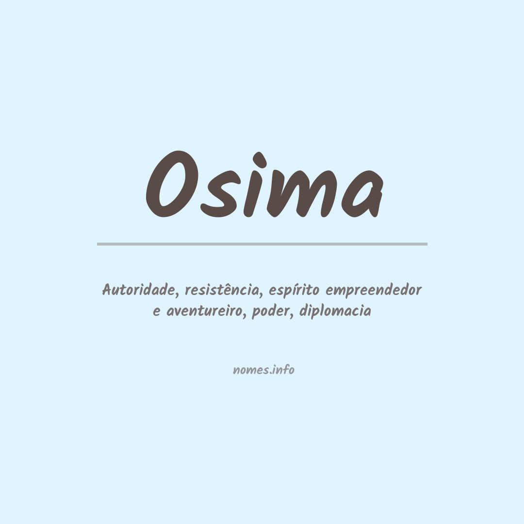 Significado do nome Osima
